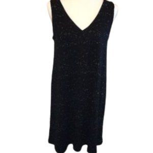 Loft women’s black and silver sleeveless dress size s